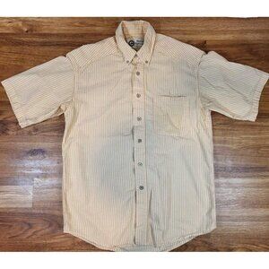 Basic‎ Options Yellow Striped Seersucker Button Up Size M?